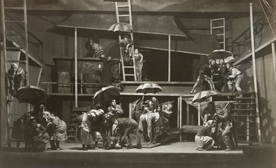 Scena z Czarownicy Abrahama Goldfadena, Państwowy Żydowski Teatr Kameralny, Moskwa, 1921. autorstwa Unbekannt