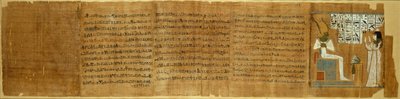 Scena z Księgi Umarłych, Egipt, III Okres Przejściowy, dynastia 21 ok. 1069-945 p.n.e. autorstwa Unbekannt
