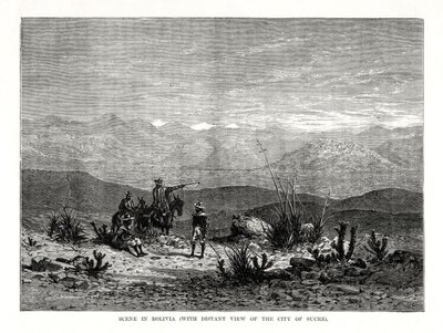 Scena w Boliwii, 1877 autorstwa Unbekannt