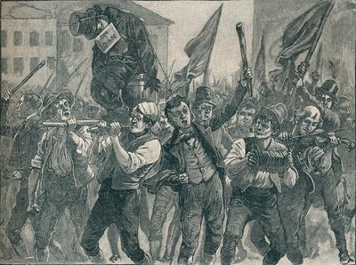Scena zamieszek w Belfaście, XIX w. 1906. autorstwa Unbekannt