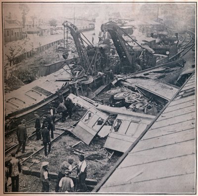 Scena strasznej katastrofy kolejowej w Salisbury, 1906 autorstwa Unbekannt