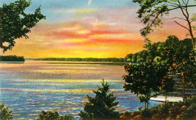 Scena nad jeziorem Catawba w pobliżu Charlotte w Karolinie Północnej, 1942 r. autorstwa Unbekannt
