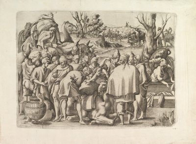 Przeszukaj Bagaż Brata Józefa, ca. 1545. autorstwa Unbekannt