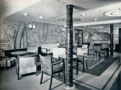Pokój dla palących drugiej klasy na pokładzie Victoria, 1931 autorstwa Unbekannt