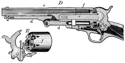 Przekrój rewolweru Colt, c1880 autorstwa Unbekannt