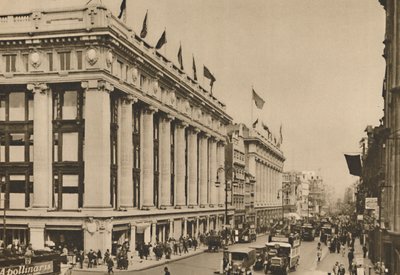Selfridges i ostatni ze starych sklepów przy Oxford Street, które pochłonął budynek, ok. 1935. autorstwa Unbekannt