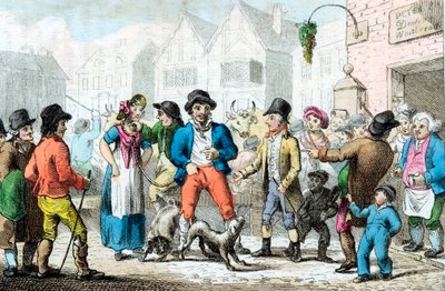 Sprzedanie żony temu, kto zaoferuje najwyższą cenę, 1816 autorstwa Unbekannt