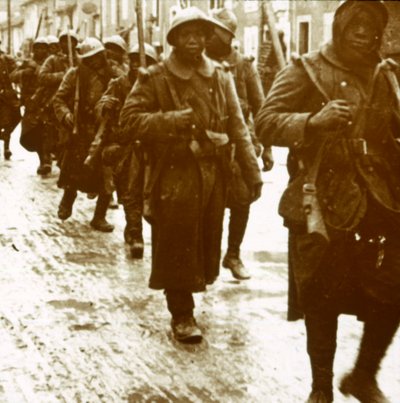 Żołnierze senegalscy po ataku, c1914-c1918 autorstwa Unbekannt