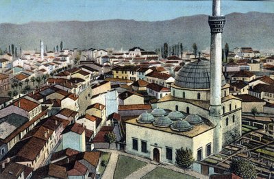 Serbia, Monastir: widok na meczet, Monastir nazywa się desormais Bitola i znajduje się w Macedonii - pocztówka 1914-1918 autorstwa Unbekannt