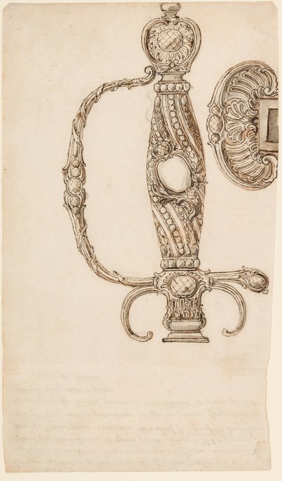 Zestaw czterech wzorów na małe miecze, ca. 1725-80. autorstwa Unbekannt