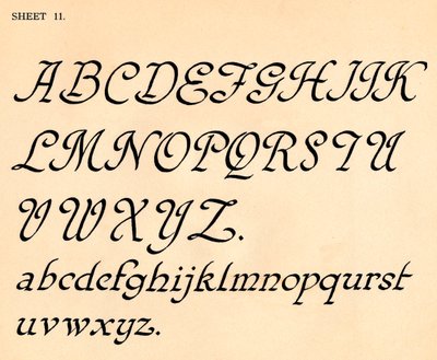 Arkusz 11, z teki alfabetów, 1929 autorstwa Unbekannt