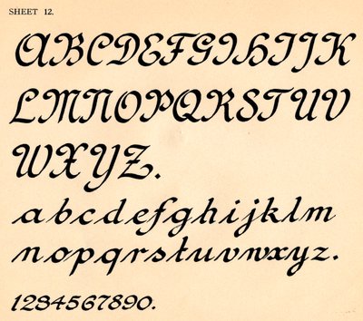 Arkusz 12, z teki alfabetów, 1929 autorstwa Unbekannt