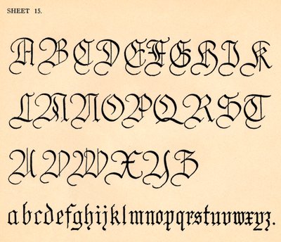 Arkusz 15, z teki alfabetów, 1929 autorstwa Unbekannt