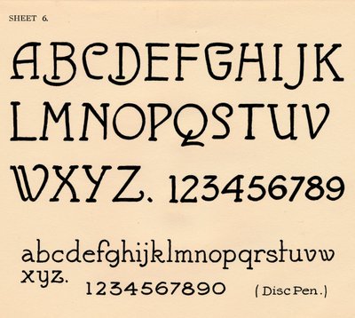 Arkusz 6, z teki alfabetów, 1929 autorstwa Unbekannt