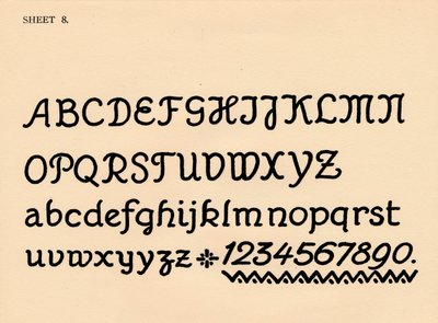 Arkusz 8, z teki alfabetów, 1929 autorstwa Unbekannt