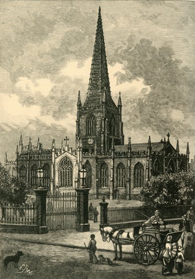 Kościół parafialny w Sheffield, 1898. autorstwa Unbekannt