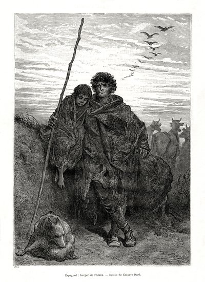 Pasterz z Alava, Hiszpania, 1886 r. autorstwa Unbekannt
