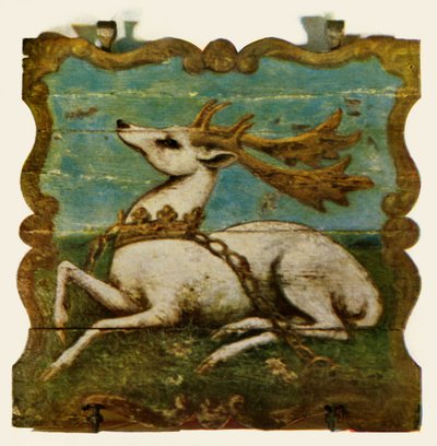Tablica z tabliczką z Białego Harta, Witley, Surrey, ok. 1750, 1943. autorstwa Unbekannt
