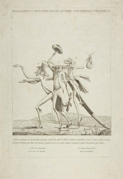 Opis chouanów i innych kontrrewolucjonistów, ca. 1793. autorstwa Unbekannt