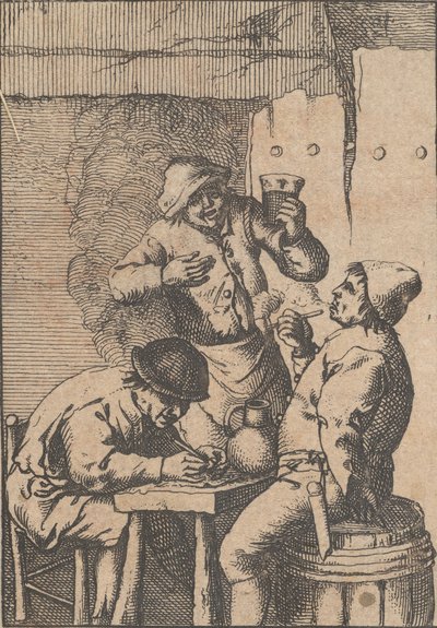 Piosenkarka stojąca między dwoma palaczami, 1610-85. autorstwa Unbekannt
