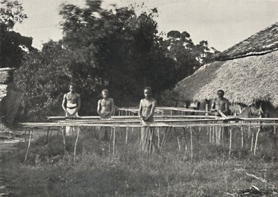 Syngalescy robotnicy cynamonu przy pracy, 1926 autorstwa Unbekannt