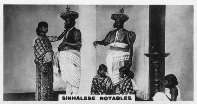Syngalescy notabli, Cejlon, ok. 1925 r. autorstwa Unbekannt