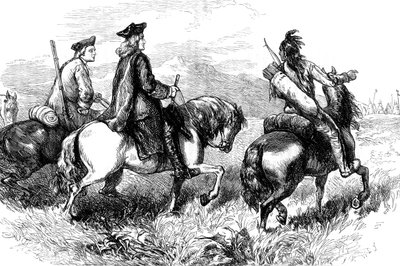 Sir Alexander Cuming w drodze do Czirokezów w Południowej Karolinie, ok. 1730 ok. 1880 r. autorstwa Unbekannt