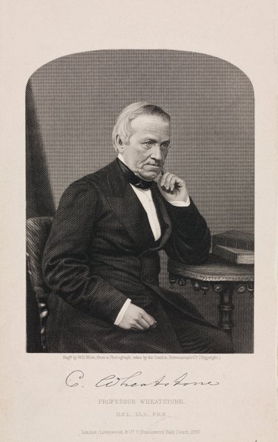 Sir Charles Wheatstone, angielski fizyk autorstwa Unbekannt