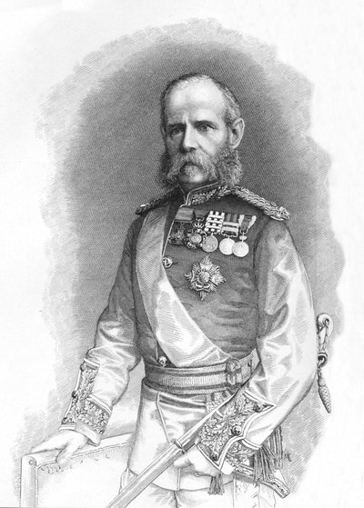 Sir Frederick Roberts, ok. 1880 r. autorstwa Unbekannt