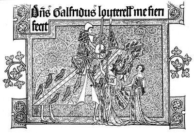 Sir Geoffrey Luttrell, jego żona i synowa, 1340, 1892 autorstwa Unbekannt
