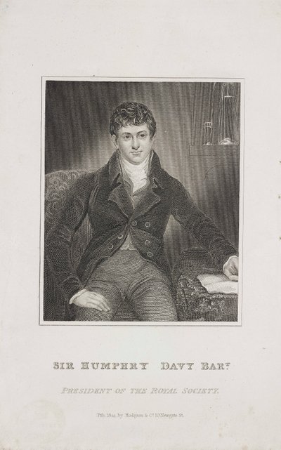 Sir Humphry Davy, angielski chemik, ok. 1824 r autorstwa Unbekannt