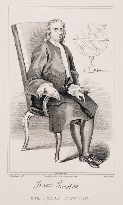 Sir Isaac Newton, angielski matematyk i fizyk, ok. 1725 r autorstwa Unbekannt