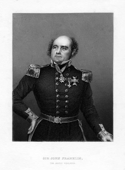 Sir John Franklin, angielski kapitan i badacz Arktyki, XIX wiek autorstwa Unbekannt