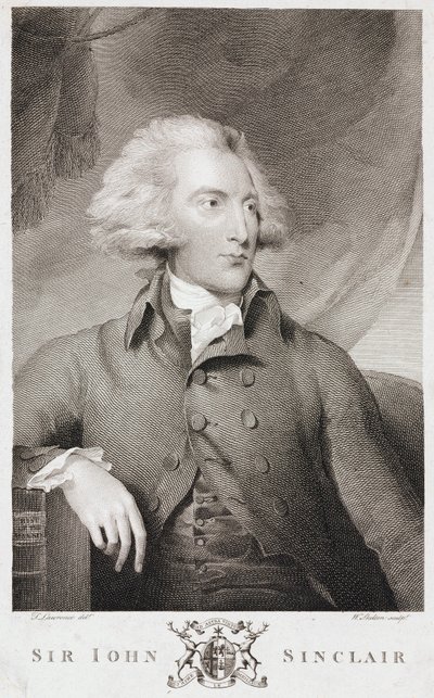 Sir John Sinclair, szkocki ekonomista rolny i statystyk, ok. 1790 autorstwa Unbekannt