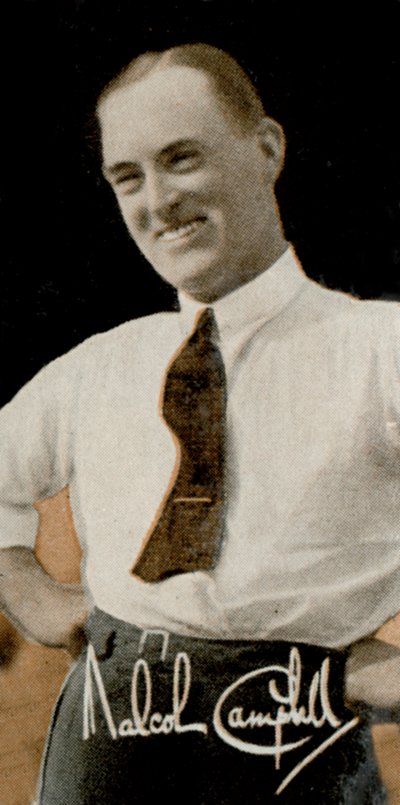 Sir Malcolm Campbell 1885-1948, angielski kierowca wyścigowy i dziennikarz motoryzacyjny, 1935 autorstwa Unbekannt