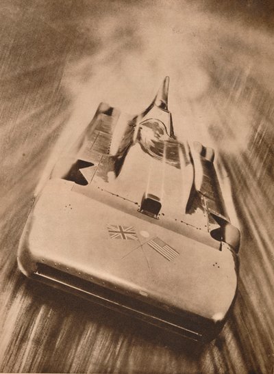 Sir Malcolm Campbell z dużą prędkością w „Blue Bird”, 1935 autorstwa Unbekannt
