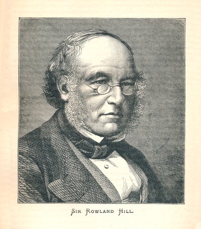 Sir Rowland Hill, twórca znaczka pocztowego, 1893 r. autorstwa Unbekannt