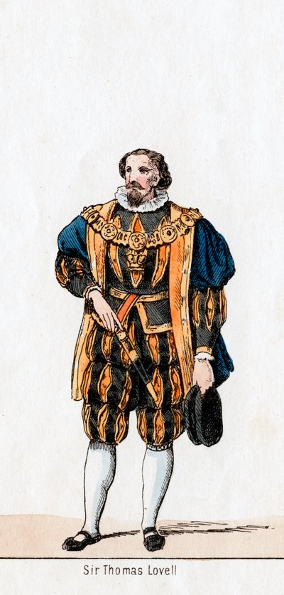Sir Thomas Lovell, projekt kostiumów do sztuki Szekspira, Henryk VIII, XIX w. autorstwa Unbekannt
