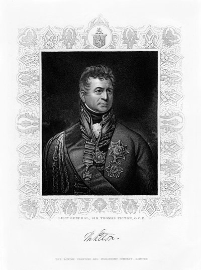 Sir Thomas Picton, brytyjski dowódca wojskowy, XIX wiek autorstwa Unbekannt
