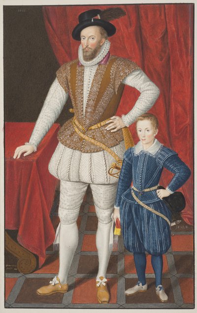 Sir Walter Raleigh i syn, 1602 autorstwa Unbekannt