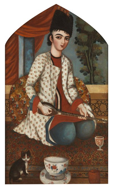 Sitar player, ok. 1830-1840. autorstwa Unbekannt