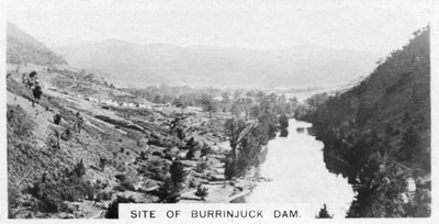 Miejsce zapory Burrinjuck, Nowa Południowa Walia, Australia, 1928 autorstwa Unbekannt