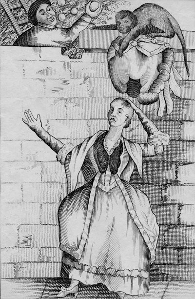 Lekkość ręki Małpy - lub rozładowana głowa Pani, c1812 autorstwa Unbekannt