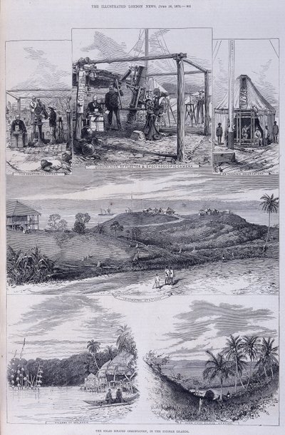 Obserwatorium Zaćmienia Słońca, Wyspy Nicobar, ok. 1875 r. autorstwa Unbekannt