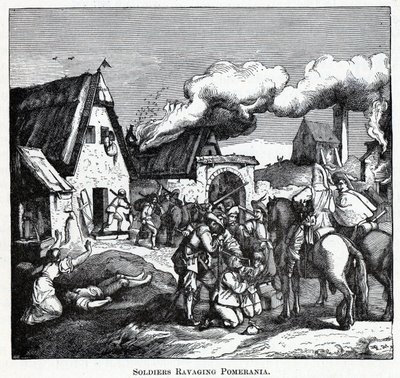Żołnierze pustoszą Pomorze, 1882 r. autorstwa Unbekannt