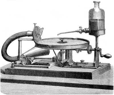 Płyta do nagrywania dźwięku Płynny akumulator silnika elektrycznego, c1880 autorstwa Unbekannt