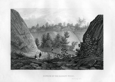 Źródło wodospadów Passaic, New Jersey, 1855 autorstwa Unbekannt