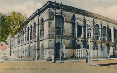 Koszary Południowe, Fort William, Kalkuta, koniec XIX-początek XX wieku. autorstwa Unbekannt