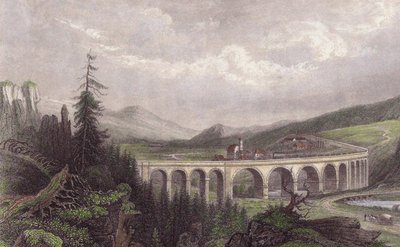 Kolej południowa. Wiadukt Payerbach, Semmering autorstwa Unbekannt