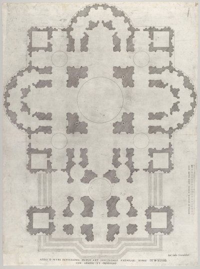 Plan św. Piotra Piotra, 1549 autorstwa Unbekannt